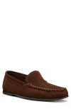 Stuart Weitzman Montauk Venetian Moc Toe Loafer In Dark Brown