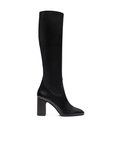 Stuart Weitzman Mulberry Stretch Knee-high Boots In Black