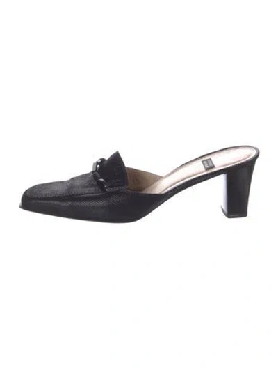 Pre-owned Stuart Weitzman Mules In Black