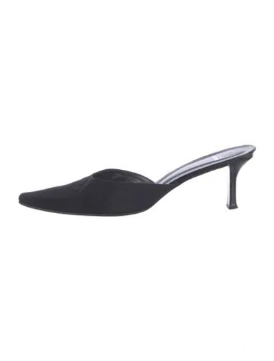 Pre-owned Stuart Weitzman Mules In Black