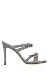 Stuart Weitzman Multicolor Fabric Sw Bow Mules