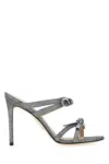 Stuart Weitzman Multicolor Fabric Sw Bow Mules