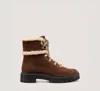 Stuart Weitzman Myla Shearling Bootie In Brown