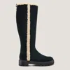 Stuart Weitzman Myla Zip Shearling Boot In Multi