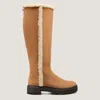 Stuart Weitzman Myla Zip Shearling Boot In Multi