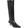 Stuart Weitzman Xcurve 85 Slouch Boot The Sw Outlet In Black Lacquered Nappa