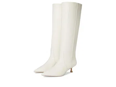Stuart Weitzman Naomi 50 Leather Knee Boots In White