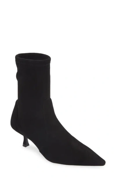 Stuart Weitzman Naomi 50 High Heels Ankle Boots In Black Suede