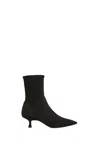 Stuart Weitzman Naomi Stretch Suede Ankle Booties In Black