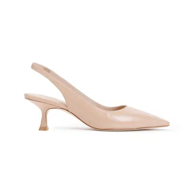 Stuart Weitzman Naomi 50 Slingback Pumps In Beige