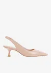 Stuart Weitzman Naomi 50 Slingback Pumps In Nude