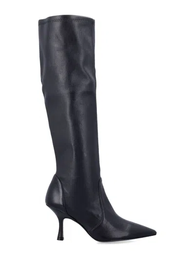 Stuart Weitzman Woman Knee Boots Black Size 10.5 Soft Leather In Multicolor