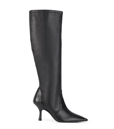 Stuart Weitzman Knee-high Stiletto Pointed Toe Boots In Black