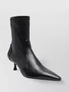 Stuart Weitzman Leather Ankle Boots Kitten Heel