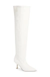 Stuart Weitzman Naomi Over The Knee Boot In White