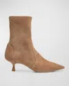 Stuart Weitzman Woman Ankle Boots Brown Size 9.5 Soft Leather In Khaki