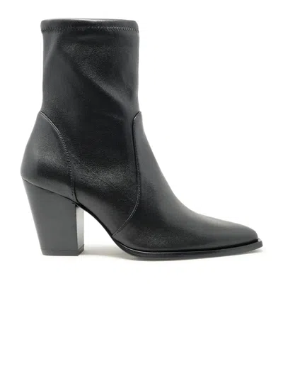 Stuart Weitzman Nappa Jolene Bootie In Black