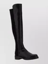Stuart Weitzman Nappa Leather And Fabric Celia Knee Boots In Black