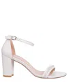 Stuart Weitzman Nearly Heeled Sandals In White