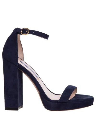 Stuart Weitzman Nearly Heeled Sandals In Blue