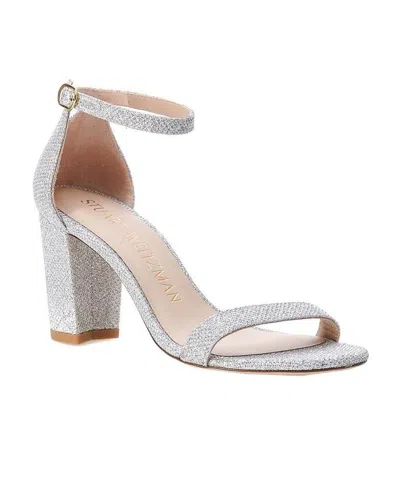 Stuart Weitzman Nearly Nude Glitter Sandals
