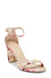 Stuart Weitzman Nearlynude Ankle Strap Sandal In Multi