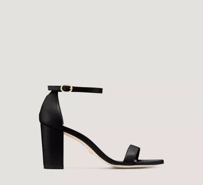 Stuart Weitzman Nearlynude Strap Sandal In Black