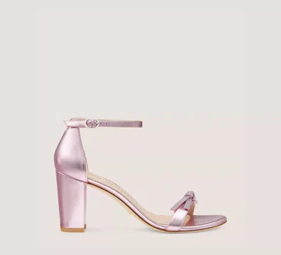 Stuart Weitzman Nearlynude Sw Bow Sandal The Sw Outlet In Cotton Candy