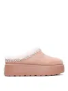 Stuart Weitzman Nellie Pearl Flatform Mules In Beis