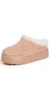 Stuart Weitzman Nellie Pearl Flatfrom Mules New Camel/cream In New Camel/cream