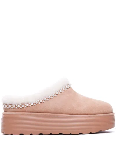 Stuart Weitzman Nellie Slippers In 中性色