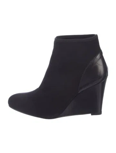 Pre-owned Stuart Weitzman Neoprene Boots In Black
