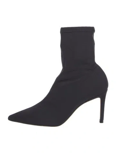 Pre-owned Stuart Weitzman Neoprene Sock Boots In Black
