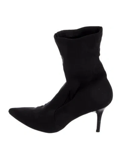 Pre-owned Stuart Weitzman Neoprene Sock Boots In Black