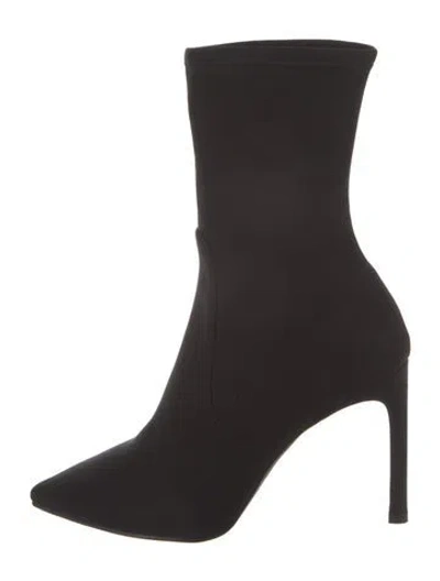 Pre-owned Stuart Weitzman Neoprene Sock Boots In Black