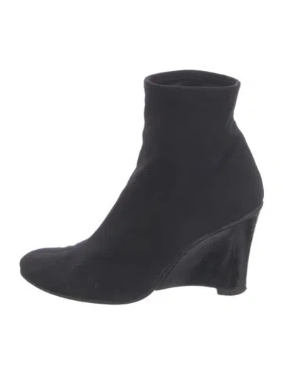 Pre-owned Stuart Weitzman Neoprene Sock Boots In Black