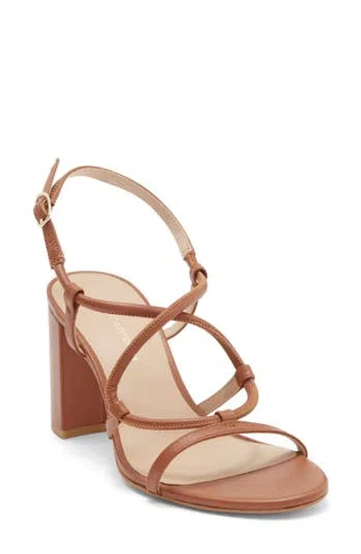 Stuart Weitzman Nilla Block Heel Sandal In Brown