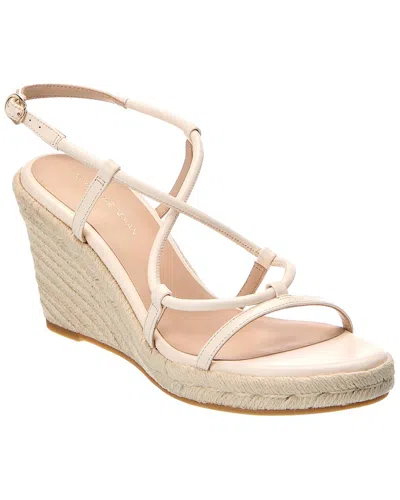 Stuart Weitzman Nilla Espadrille Leather Wedge Sandal In Multi