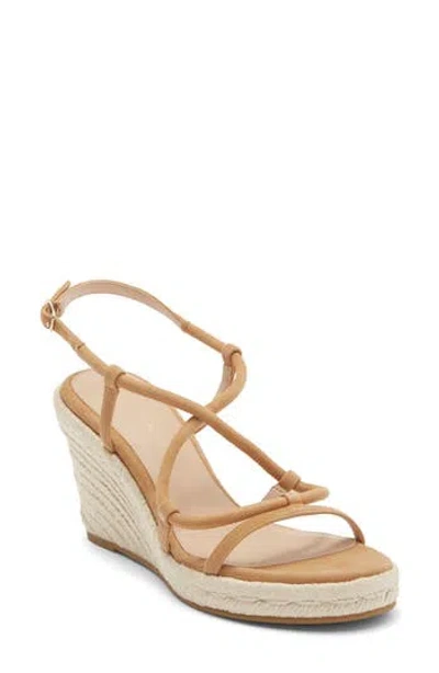 Stuart Weitzman Nilla Espadrille Platform Wedge Sandal In Brown