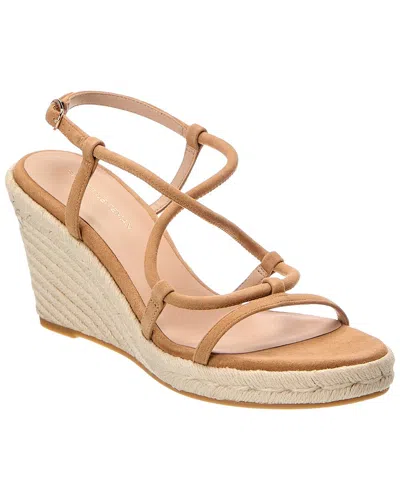 Stuart Weitzman Nilla Espadrille Suede Wedge Sandal In Animal Print