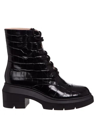 Stuart Weitzman Nisha Ankle Boots In Black