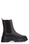 Stuart Weitzman Chunky Sole Ankle Boot With Elastic Panels In Multi