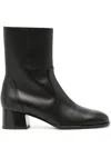 Stuart Weitzman Nola Leather Ankle Boots In Black