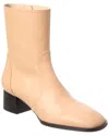 Stuart Weitzman Nola Zip Leather Bootie In Gold