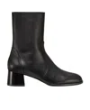Stuart Weitzman Yuliana 60 Womens Leather Pull On Mid-calf Boots In Black