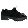 Stuart Weitzman Nolita Platform Oxford Shoes In Black Suede In Black