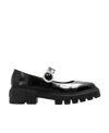 Stuart Weitzman Nolita Round Toe Mary Jane Loafers In Black