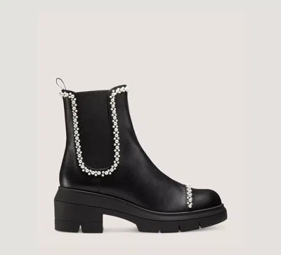 Stuart Weitzman Woman Ankle Boots Black Size 7.5 Leather