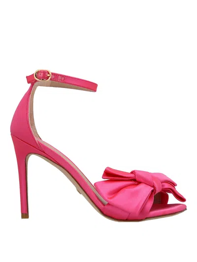 STUART WEITZMAN NUDE LOVEKNOT SANDALS