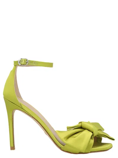Stuart Weitzman Nude Loveknot Sandals Yellow
